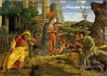 Adoration des bergers Renaissance peintre Andrea Mantegna Peinture à l'huile